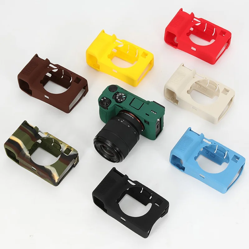 For Sony A7C II / A7CR Textured Case Anti-Scratch Silicone Cover Camera Sleeve - Camouflage