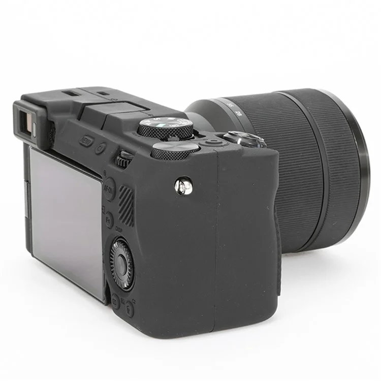 Funda protectora de silicona brillante para Sony A7C II / A7CR, resistente a caídas - Negro