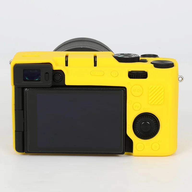 Étui de protection en silicone brillant anti-chute pour Sony A7C II / A7CR - Jaune