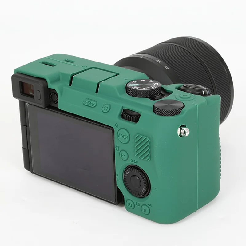 For Sony A7C II / A7CR Anti-Drop Camera Cover Glossy Silicone Protective Case - Green
