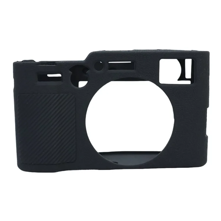 Для Fujifilm X100VI Мягкий силиконовый чехол Litchi Texture Camera Protective Sleeve - Черный