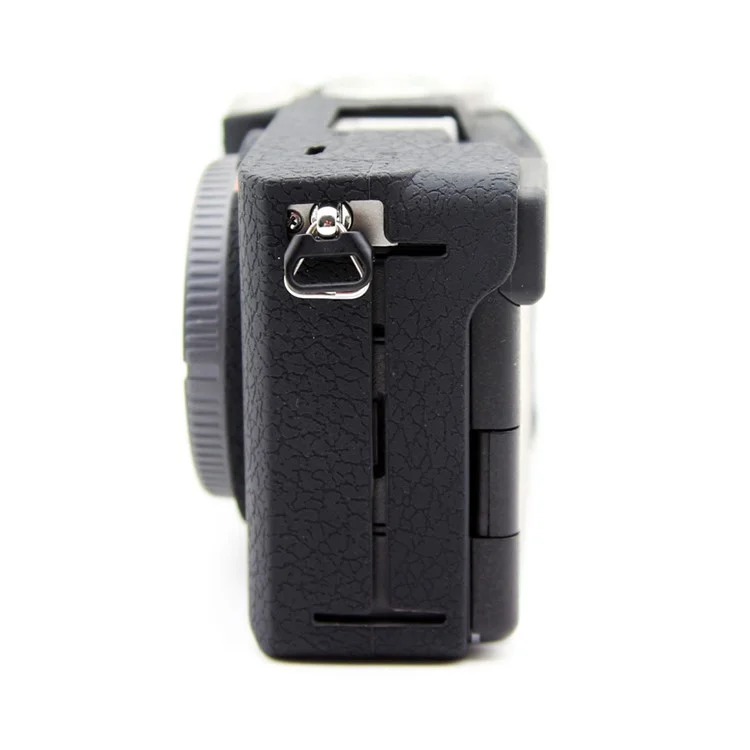 Para Sony A7CR / A7C II Funda Protectora de Silicona Textura de Lichí Anticolisión - Negro