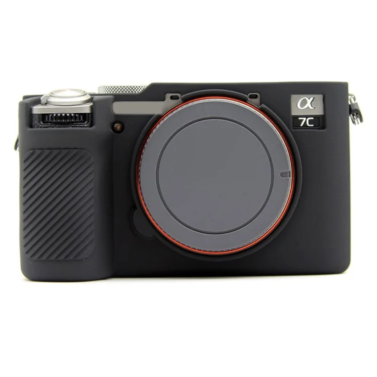 Para Sony A7CR / A7C II Anti-Slip Silicone Protective Case Dust-Proof Camera Cover - Preto
