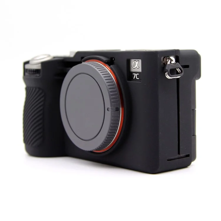 Para Sony A7CR / A7C II Anti-Slip Silicone Protective Case Dust-Proof Camera Cover - Preto