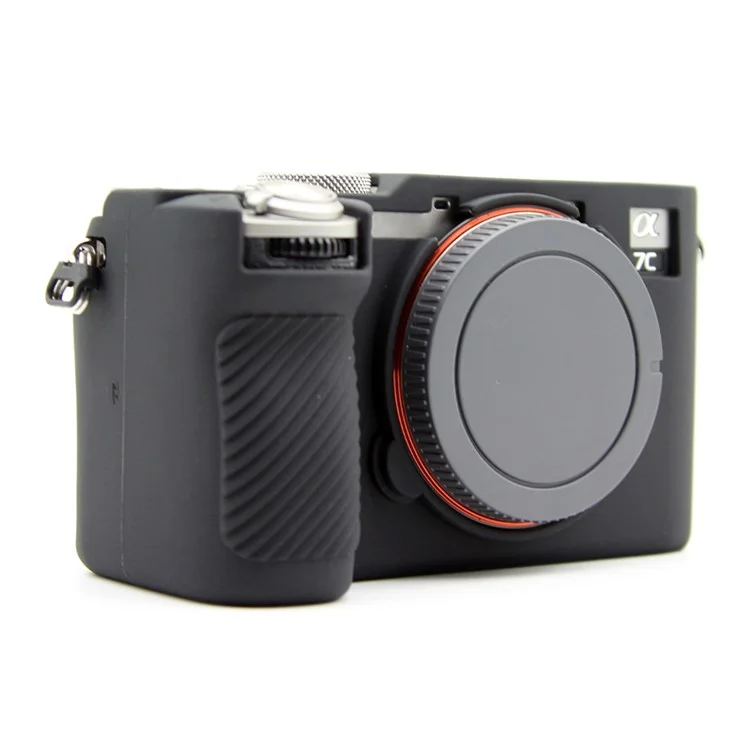 Para Sony A7CR / A7C II Anti-Slip Silicone Protective Case Dust-Proof Camera Cover - Preto