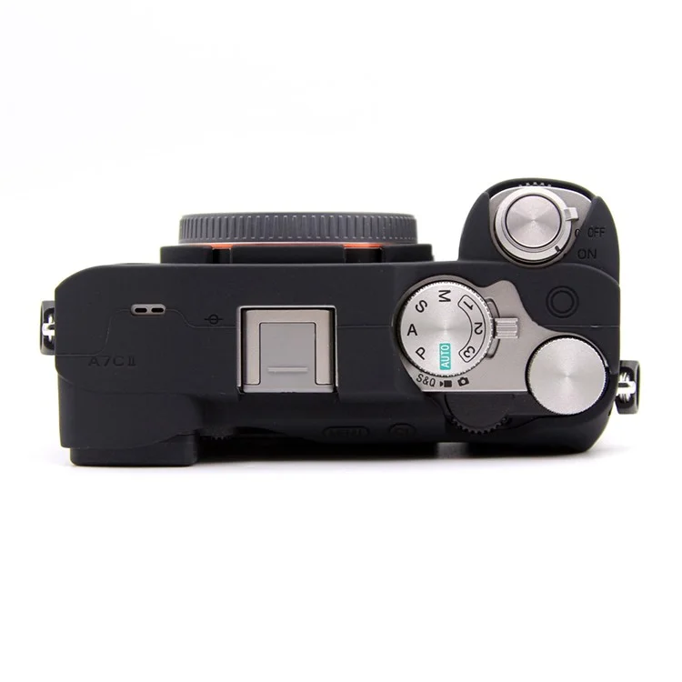 Para Sony A7CR / A7C II Anti-Slip Silicone Protective Case Dust-Proof Camera Cover - Preto