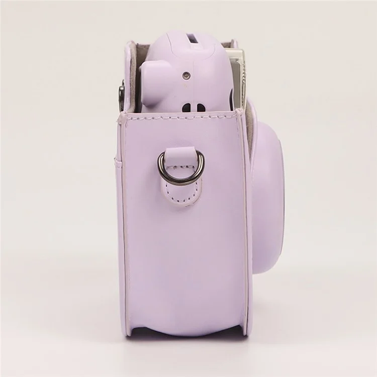 Sofortkamera-Tasche für Fujifilm Instax Mini 12 / Mini 11 / Mini 9 / Mini 8 Retro Ledertasche mit Schultergurt - Braun