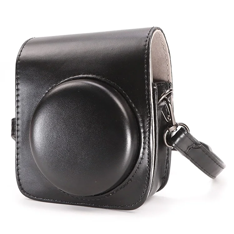 Bolsa Protetora para Câmera Fujifilm Instax Mini 90, Design Vintage com Alça Ajustável - Preta