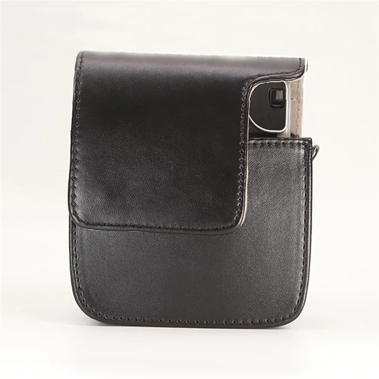 Bolsa Protetora para Câmera Fujifilm Instax Mini 90, Design Vintage com Alça Ajustável - Preta