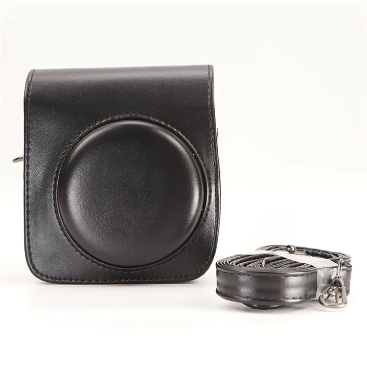 Bolsa Protetora para Câmera Fujifilm Instax Mini 90, Design Vintage com Alça Ajustável - Preta