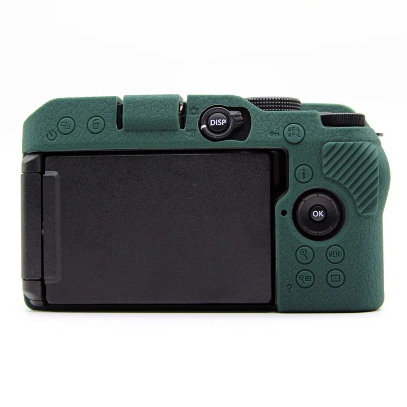 For Nikon Z 30 Litchi Texture Silicone Protective Case Anti-Collision Camera Cover - Blackish Green