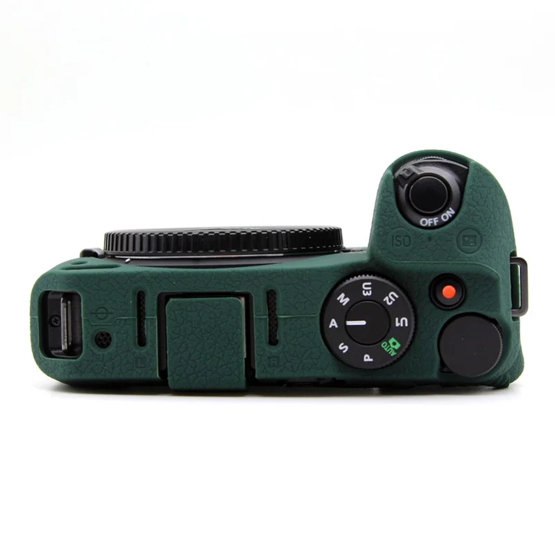 For Nikon Z 30 Litchi Texture Silicone Protective Case Anti-Collision Camera Cover - Blackish Green
