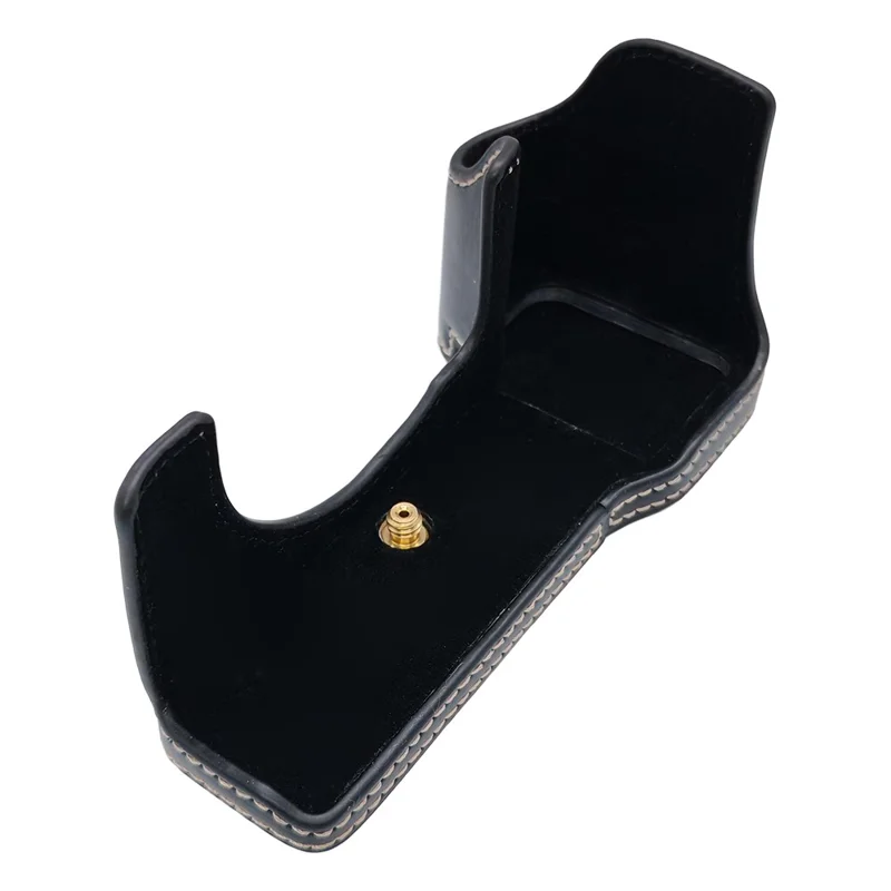 For Sony A7C II PU Leather Camera Bottom Cover Half Body Case with Screw - Black