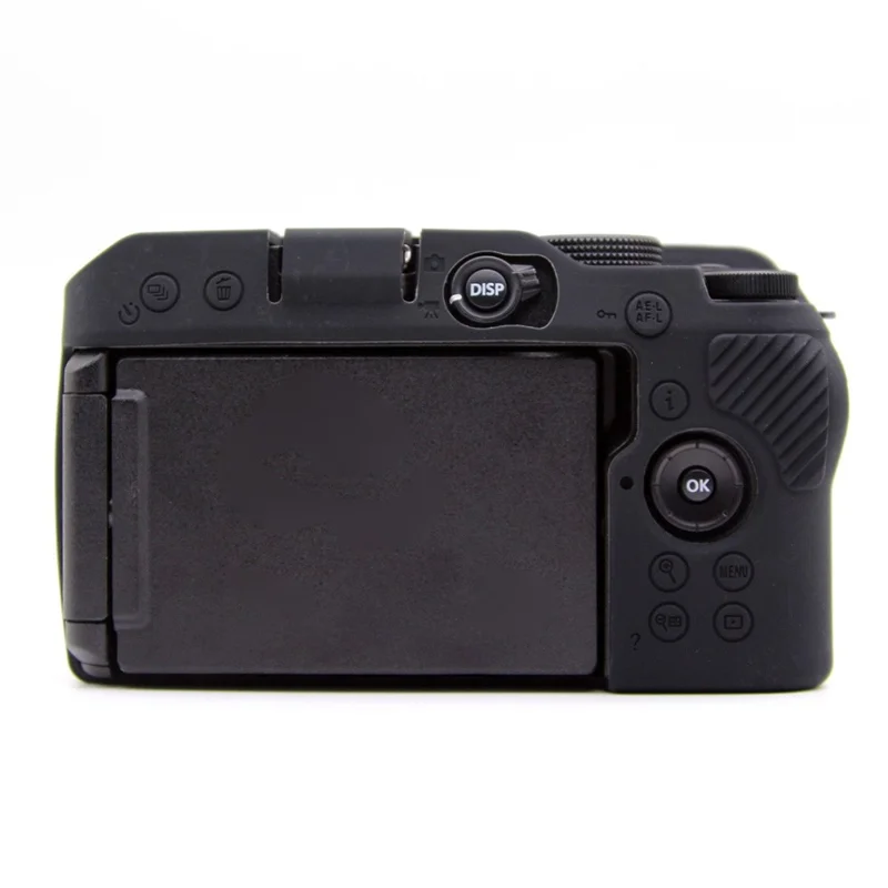 Silikonfodral till Nikon Z 30 kamera, skyddande hylsa med antislip och blank yta - Svart