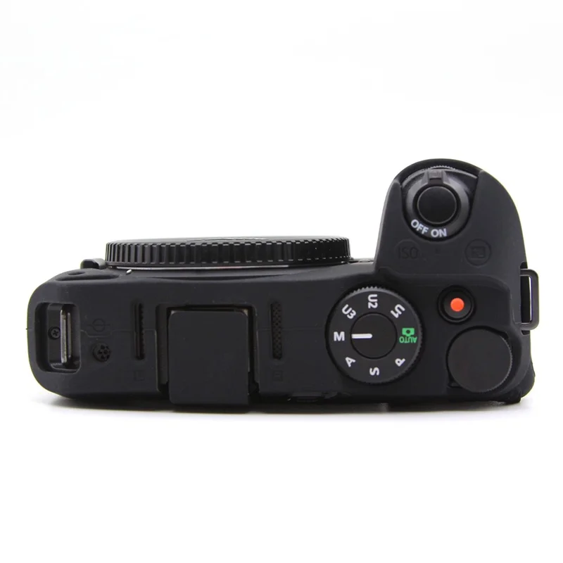 Silikonfodral till Nikon Z 30 kamera, skyddande hylsa med antislip och blank yta - Svart