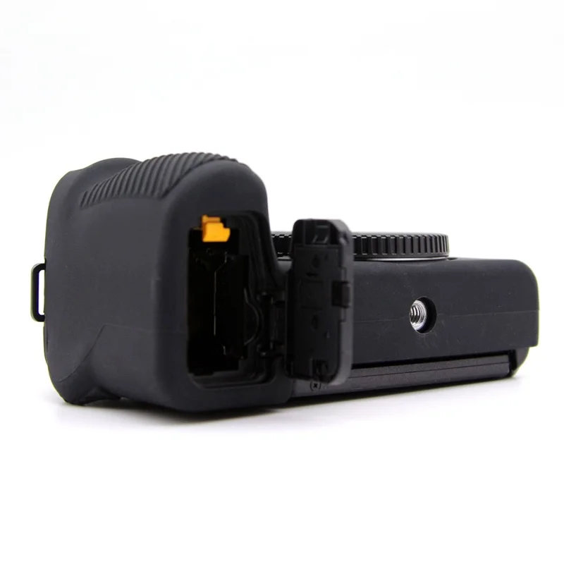 Silikonfodral till Nikon Z 30 kamera, skyddande hylsa med antislip och blank yta - Svart