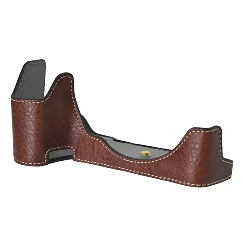 For Nikon Z 5 / Z 6 II / Z 7 II Camera Case Large Cutout Litchi Texture PU Leather Protective Cover - Coffee