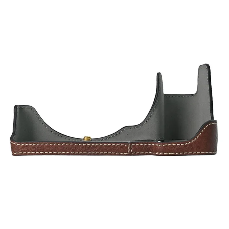 For Nikon Z 5 / Z 6 II / Z 7 II Camera Case Large Cutout Litchi Texture PU Leather Protective Cover - Coffee