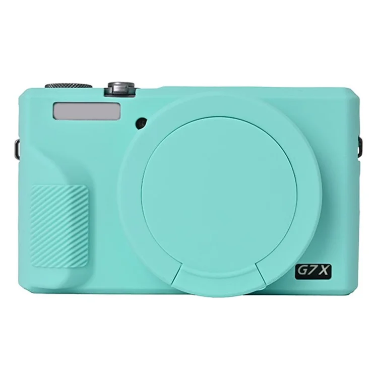 Для Canon G7 X Mark III Защитный Корпус Пылезащитный Силиконовый Крышка Камеры Камеры - Монетный Зеленый Цвет