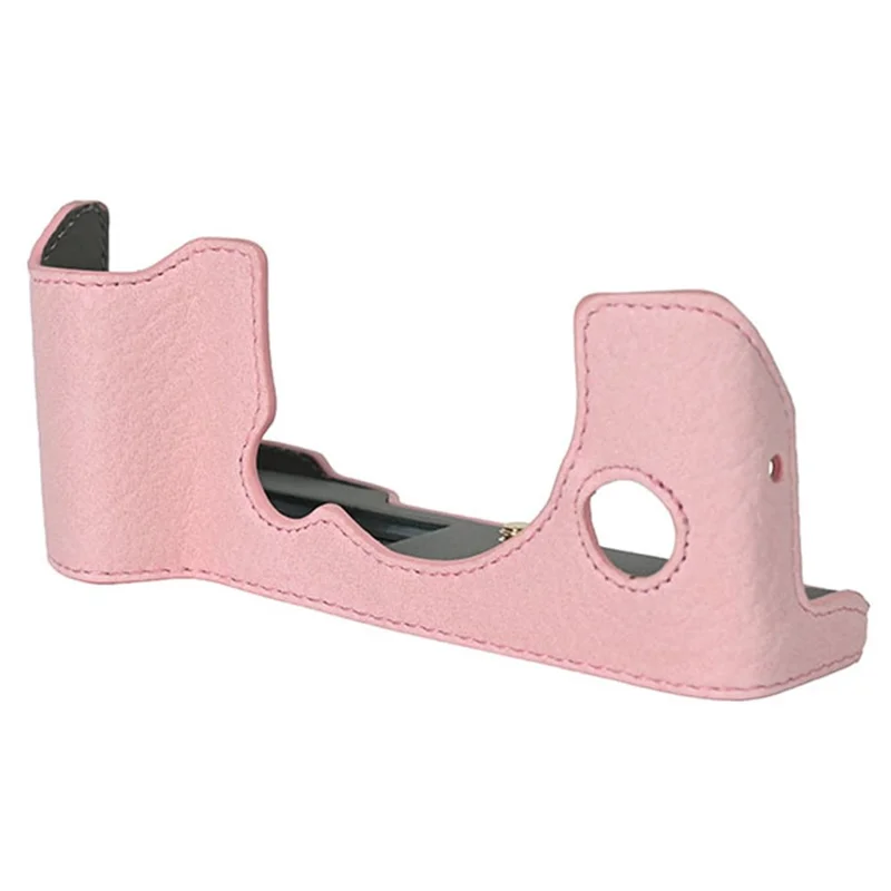 For Fujifilm X-T5 Camera Case Large Cutout Litchi Texture PU Leather Protective Cover - Pink