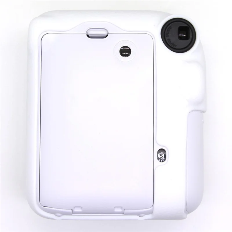 For Fujifilm Instax Mini 12 Camera Case Litchi Texture Silicone Protective Cover - White