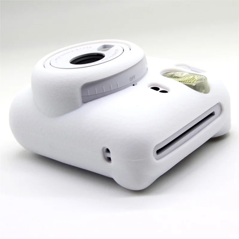 For Fujifilm Instax Mini 12 Camera Case Litchi Texture Silicone Protective Cover - White