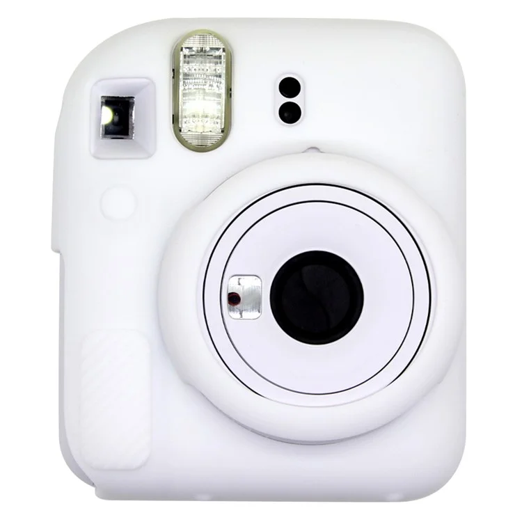 For Fujifilm Instax Mini 12 Camera Case Anti-Drop Soft Silicone Protective Cover - White