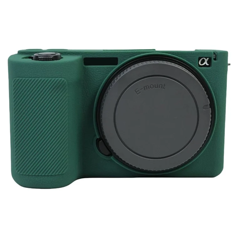 For Sony Alpha ZV-E10 II Camera Silicone Case Anti-Slip Glossy Surface Protective Cover - Green
