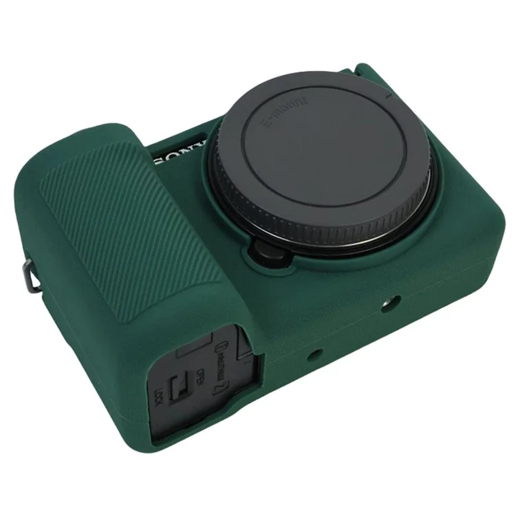 For Sony Alpha ZV-E10 II Camera Silicone Case Anti-Slip Glossy Surface Protective Cover - Green