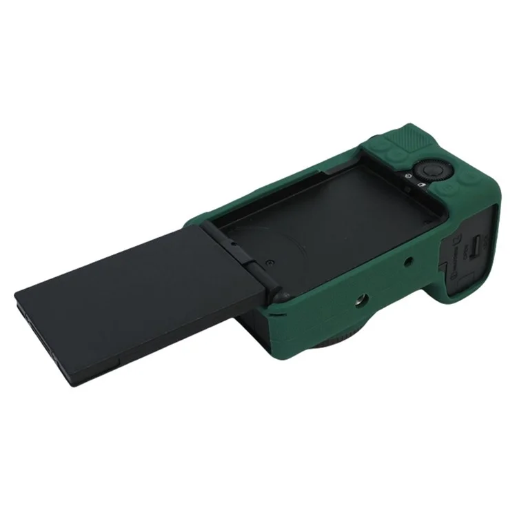 For Sony Alpha ZV-E10 II Camera Silicone Case Anti-Slip Glossy Surface Protective Cover - Green