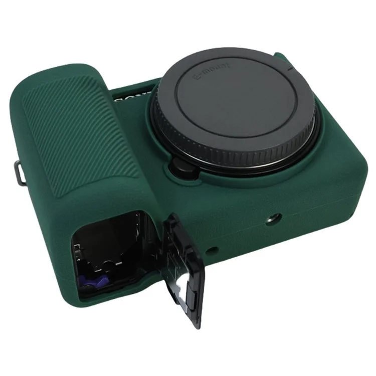 For Sony Alpha ZV-E10 II Camera Silicone Case Anti-Slip Glossy Surface Protective Cover - Green