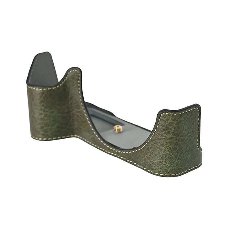 For Canon SX70 HS Camera Case Large Cutout Litchi Texture PU Leather Protective Cover - Green