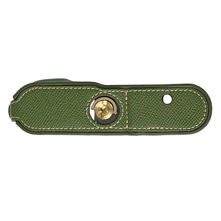 Per Leica D-Lux 8 Camera Base con coperchio dell'obiettivo, tracolla, custodia protettiva in pelle PU - Verde