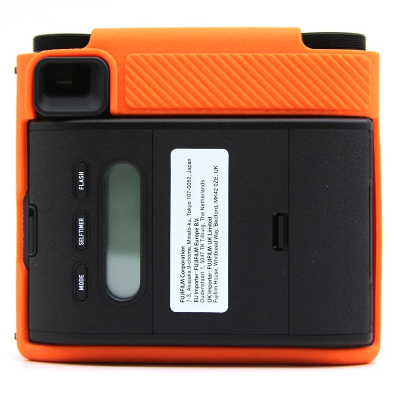 For Fujifilm Instax Mini 99 Camera Case Litchi Texture Silicone Protective Cover - Orange