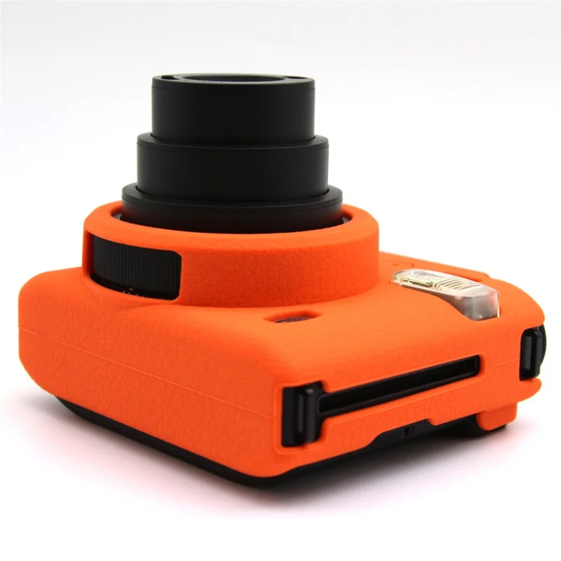 For Fujifilm Instax Mini 99 Camera Case Litchi Texture Silicone Protective Cover - Orange