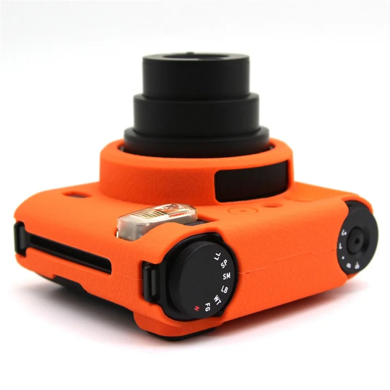 For Fujifilm Instax Mini 99 Camera Case Litchi Texture Silicone Protective Cover - Orange