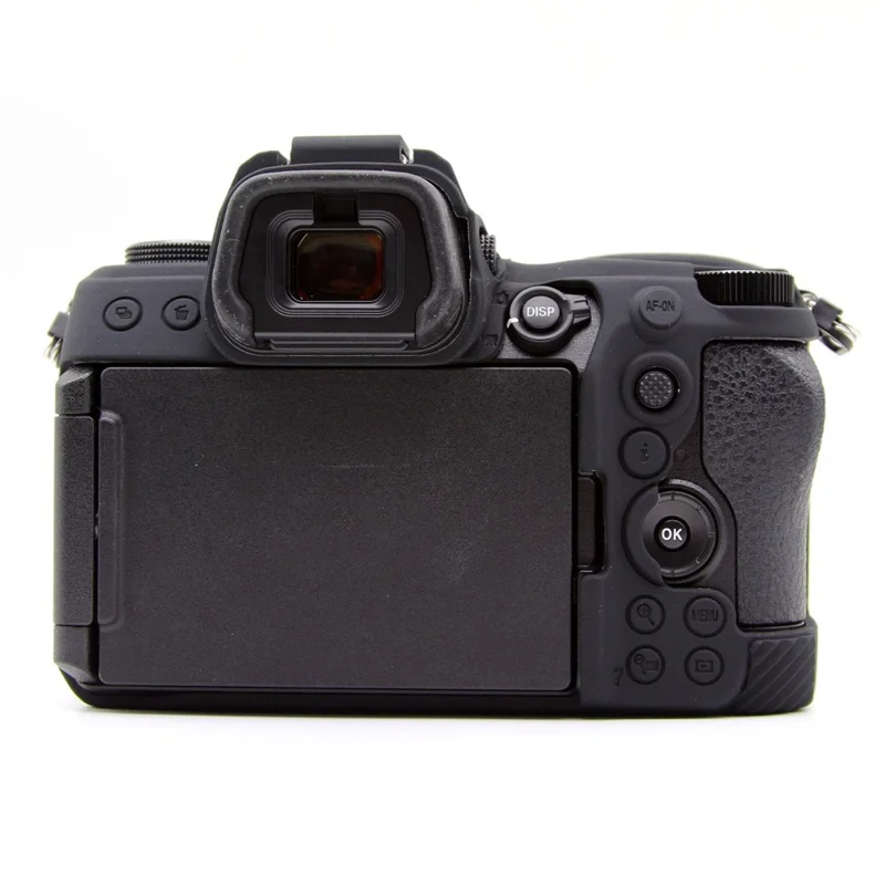 For Nikon Z6 III Silicone Case Anti-Scratch Camera Protective Cover, Glossy - Black