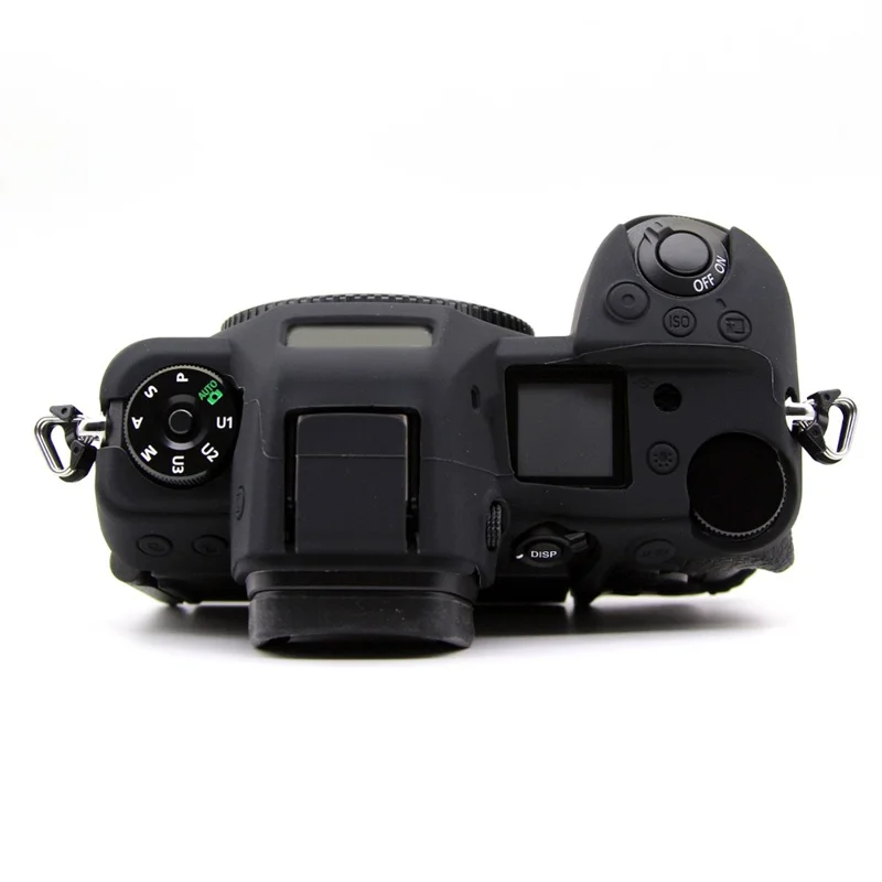 For Nikon Z6 III Silicone Case Anti-Scratch Camera Protective Cover, Glossy - Black