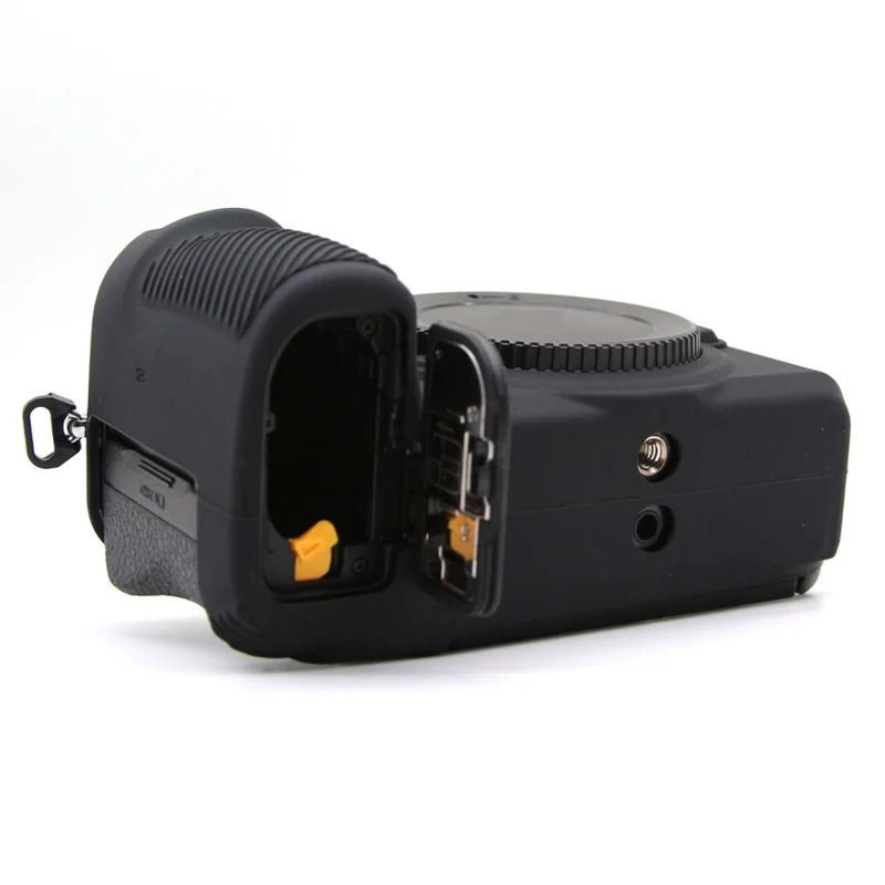 For Nikon Z6 III Silicone Case Anti-Scratch Camera Protective Cover, Glossy - Black