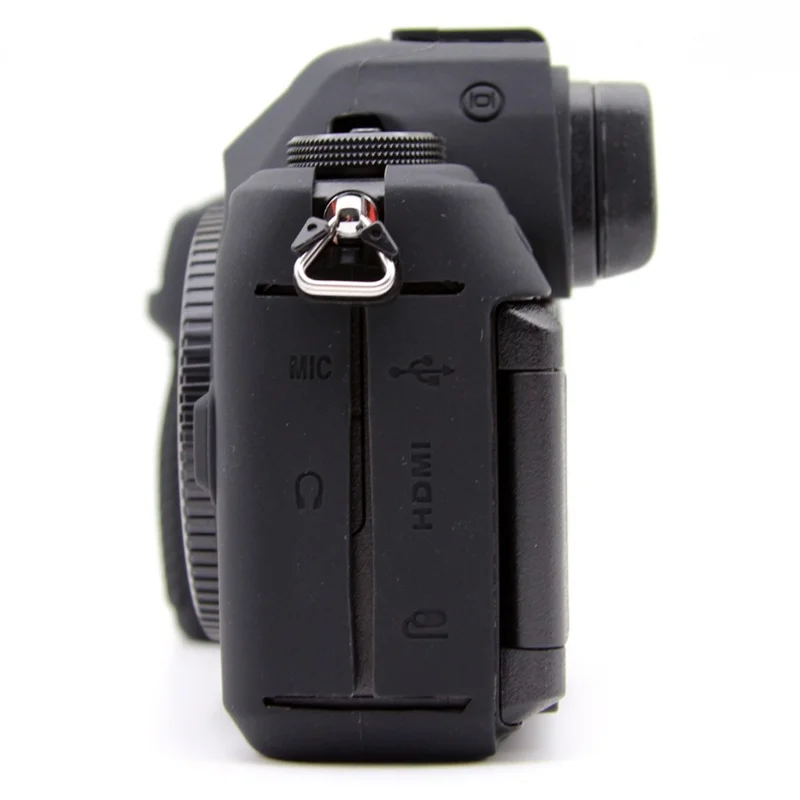 For Nikon Z6 III Silicone Case Anti-Scratch Camera Protective Cover, Glossy - Black