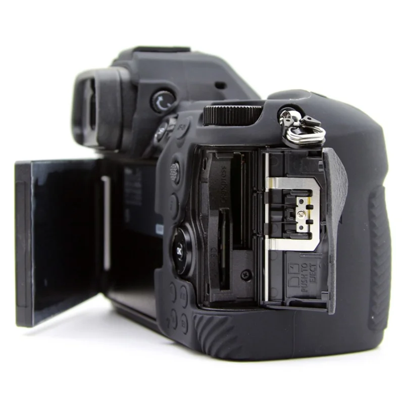 For Nikon Z6 III Silicone Case Anti-Scratch Camera Protective Cover, Glossy - Black