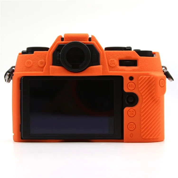 Чехол для камеры Fujifilm X-T50 с противоударной текстурированной силиконовой защитной крышкой - оранжевый