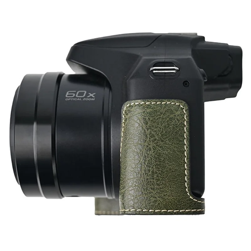 For Panasonic Lumix FZ80D / FZ85D Camera Case Large Cutout Litchi Texture PU Leather Protective Cover - Green