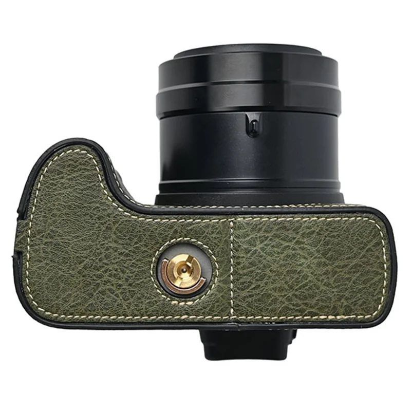 For Panasonic Lumix FZ80D / FZ85D Camera Case Large Cutout Litchi Texture PU Leather Protective Cover - Green