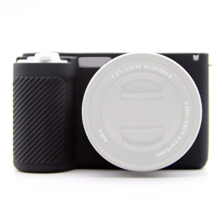 For Sony Alpha ZV-E10 II Camera Case Anti-Scratch Silicone Protective Cover - Black