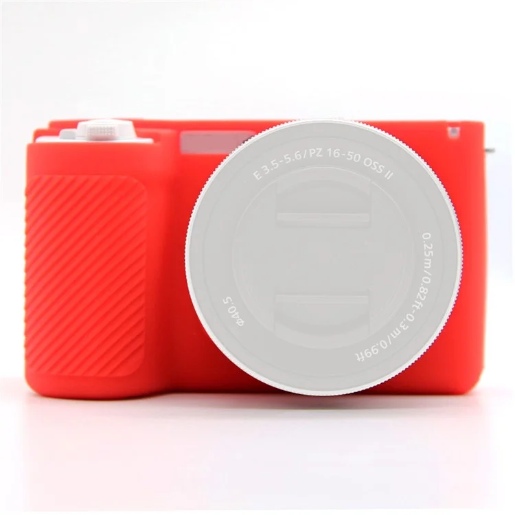 For Sony Alpha ZV-E10 II Camera Case Anti-Scratch Silicone Protective Cover - Red