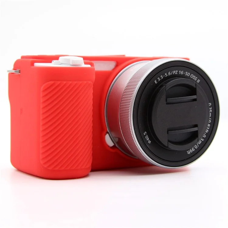 For Sony Alpha ZV-E10 II Camera Case Anti-Scratch Silicone Protective Cover - Red