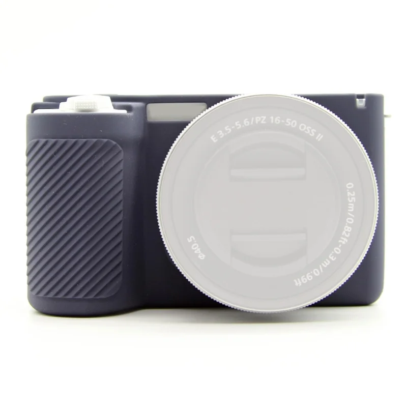 For Sony Alpha ZV-E10 II Camera Case Anti-Scratch Silicone Protective Cover - Dark Blue