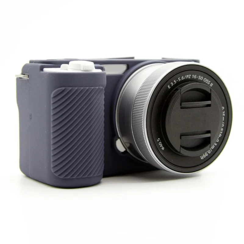 For Sony Alpha ZV-E10 II Camera Case Anti-Scratch Silicone Protective Cover - Dark Blue