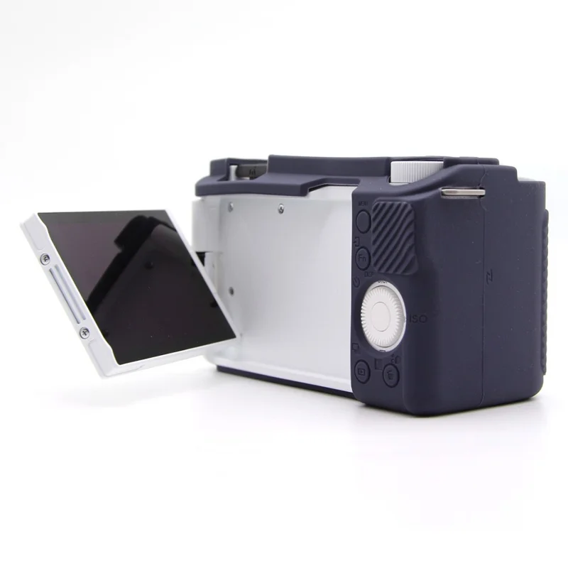 For Sony Alpha ZV-E10 II Camera Case Anti-Scratch Silicone Protective Cover - Dark Blue